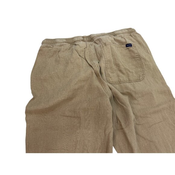 Jacks Tan Linen-Blend Drawstring Pants Small 90G - Picture 5 of 7